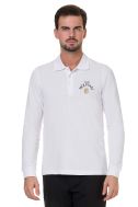    K256-Polo uomo manica lunga bianco
