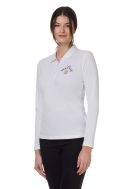    Polo donna manica lunga bianco