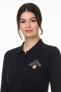    K257-Polo donna manica lunga nero