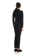    K257-Polo donna manica lunga nero