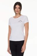    K3026IC-BIANCO-T-shirt Donna Bianca