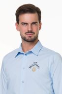    K529-Camicia uomo ML elasticizzata azzurro