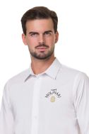    K529-Camicia uomo ML  elasticizzata bianco