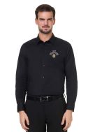    K529-Camicia uomo ML elasticizzata nero