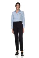    K530-Camicia donna ML elasticizzata azzurro