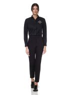    K530-Camicia donna ML elasticizzata nero