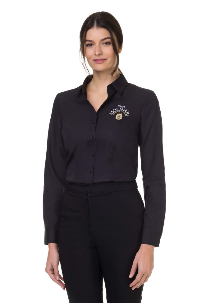    080613-39-NERO-Camicia Donna Nera No Stiro