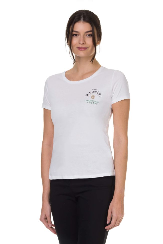    K3026IC-BIANCO-T-shirt Donna Bianca BIO