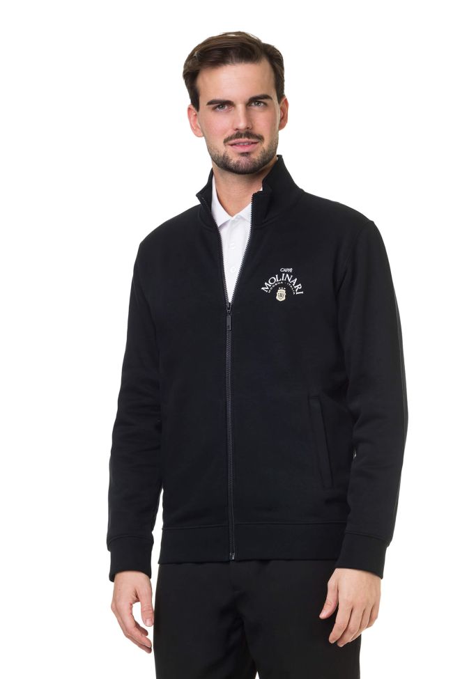    K4010-Felpa uomo full zip nero